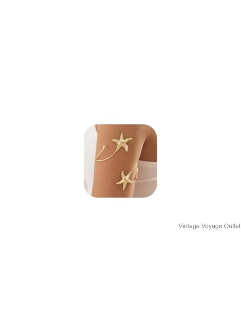 Gold Arm Cuff Bracelet Adjustable Cuff Beach Jewelry for Women